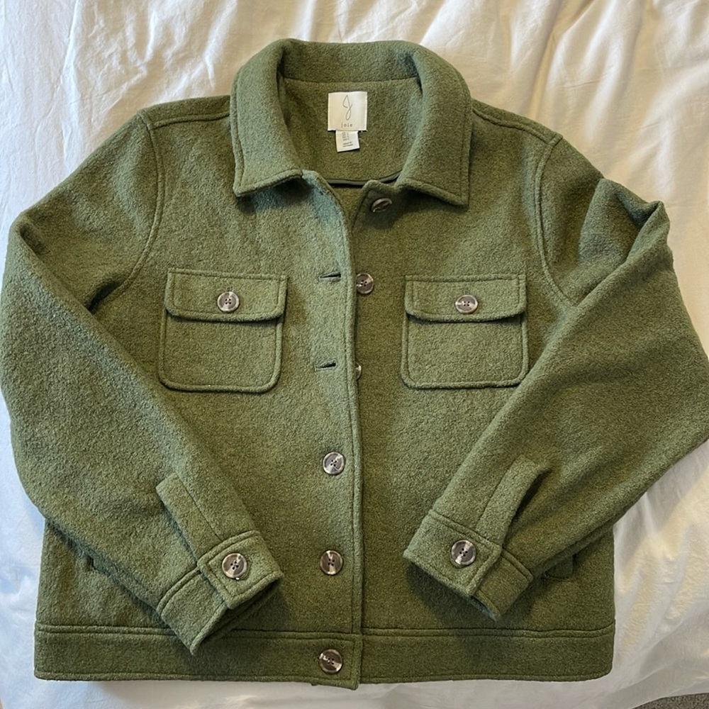 Joie jacket in earthy green colorway.